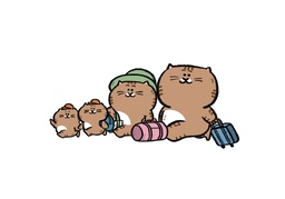 on vacationのイラスト